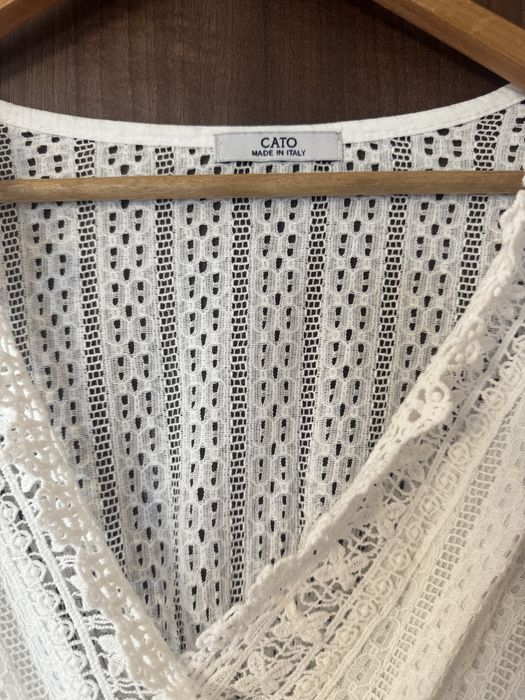 Bluza alba dantela - Cato, marime universala