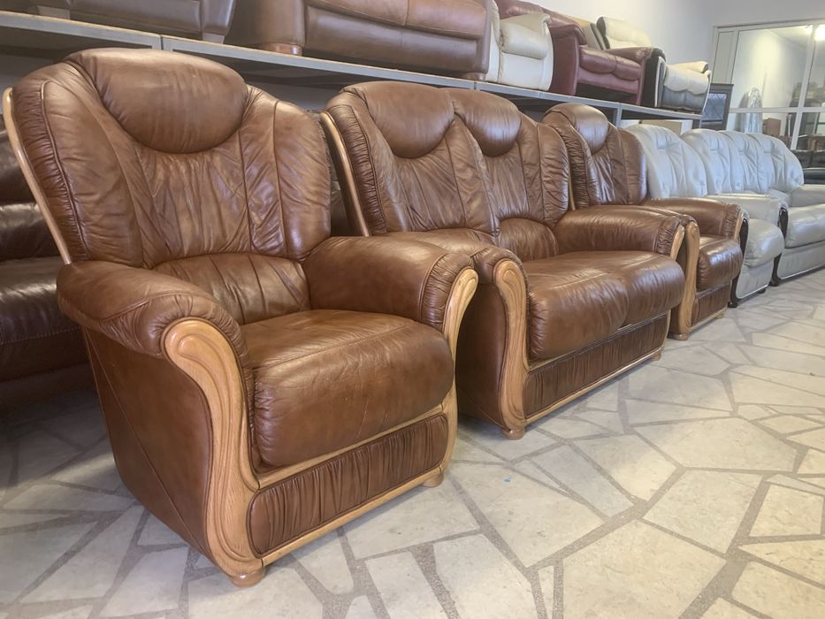 Естествена кожа холна гарнитура