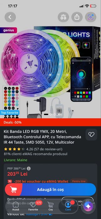 Vand kit banda led 20m
