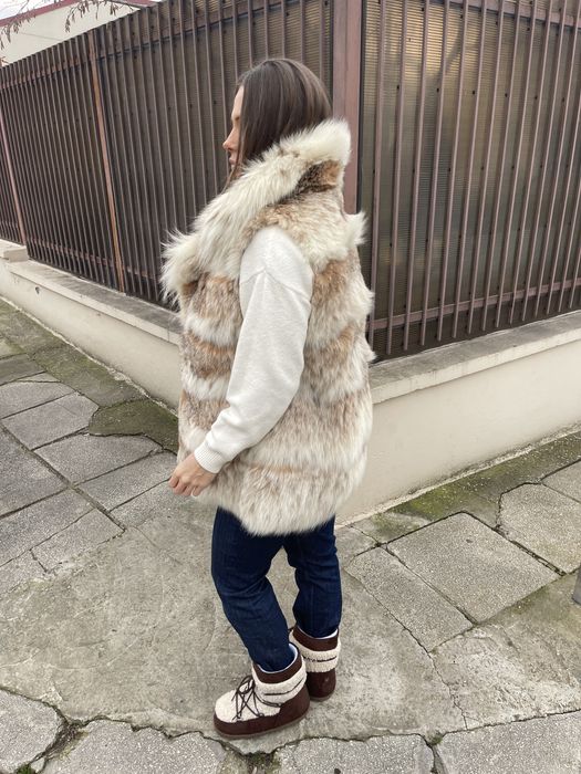 Vesta  din blana naturala  de lynx canadian