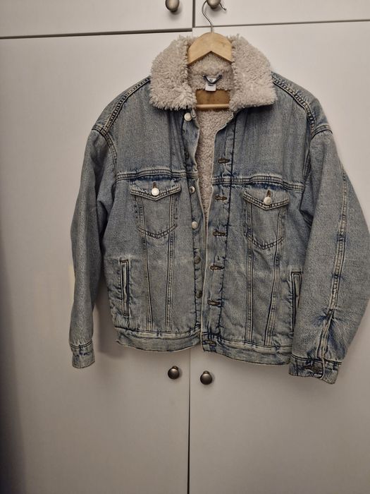 Geaca bomber de iarna,denim,H&M, XS