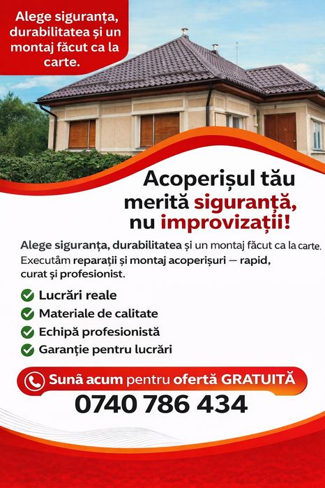 Acoperișuri BILKA Piatra Neamț/Reparații Acoperișuri
