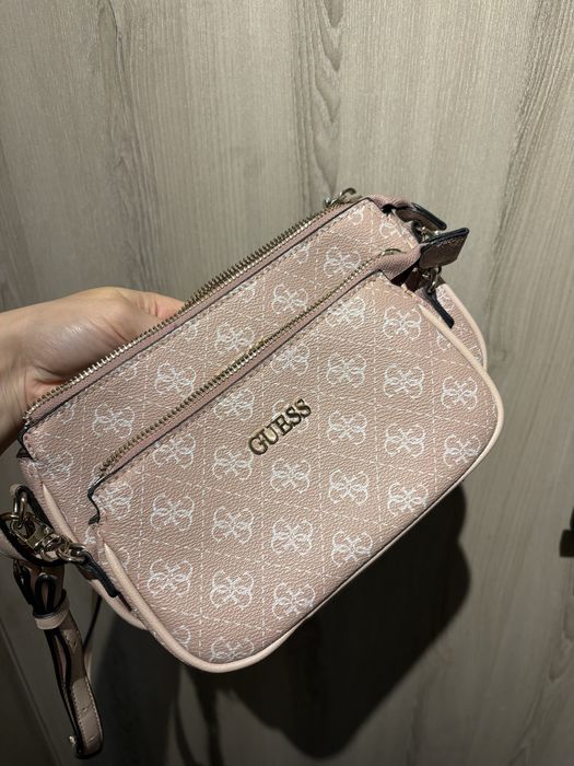 Розова чанта Guess 2в1