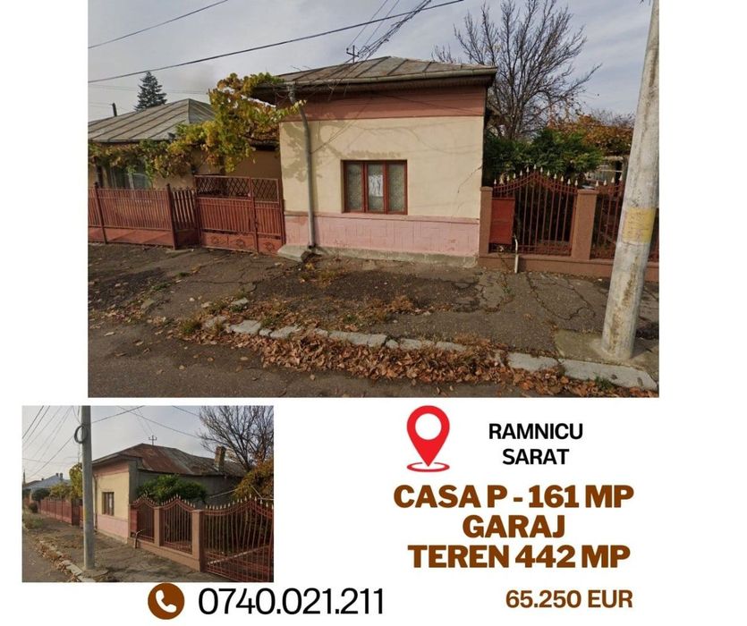 Casa P - 161 mp  + Garaj + Teren 442 mp, Ramnicu Sarat