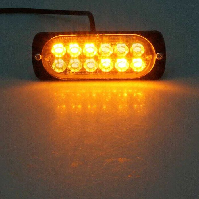 Stroboscoape auto galbene blitzuri camion stroboscop LED 12V 24V grila