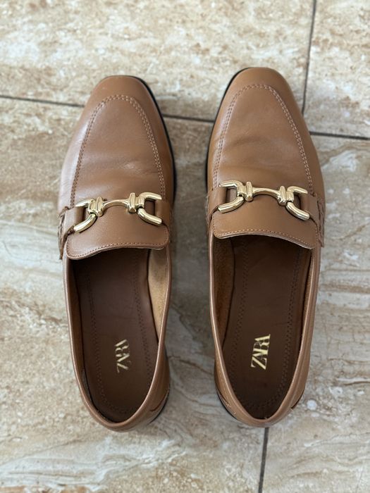 Loafers piele naturala Zara 37