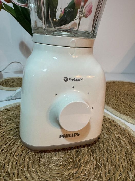 Blender Philips 400W, 1.25 L, 2 viteze + functie impuls