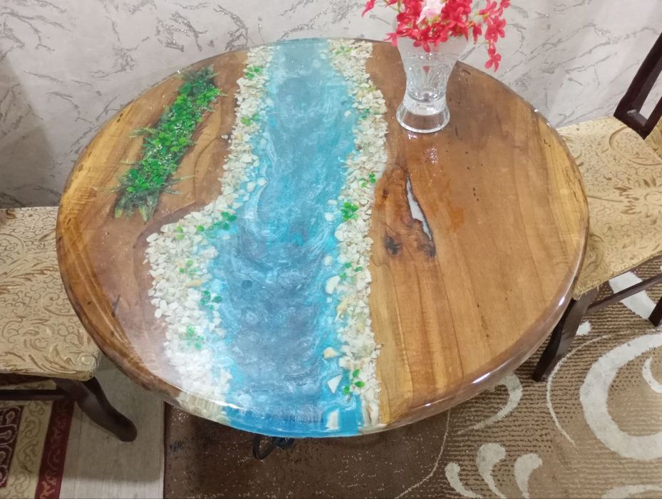 Epoksi stol, (River Table)