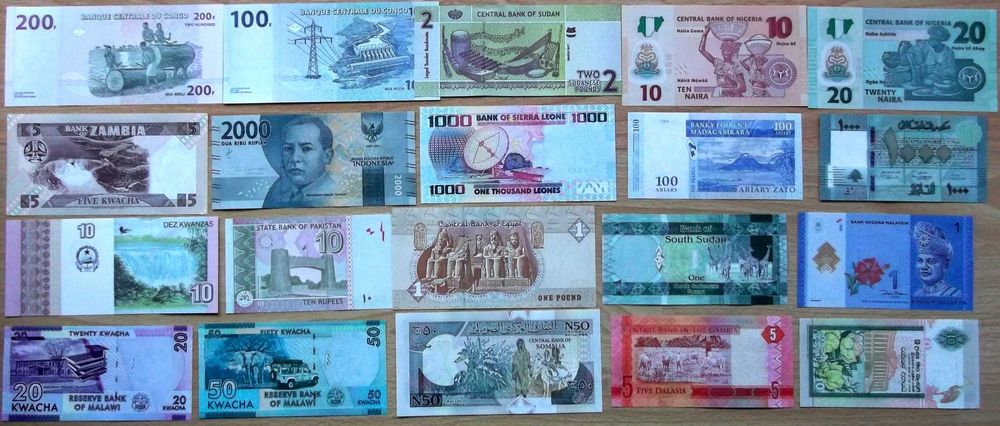 Loturi diverse de bancnote straine