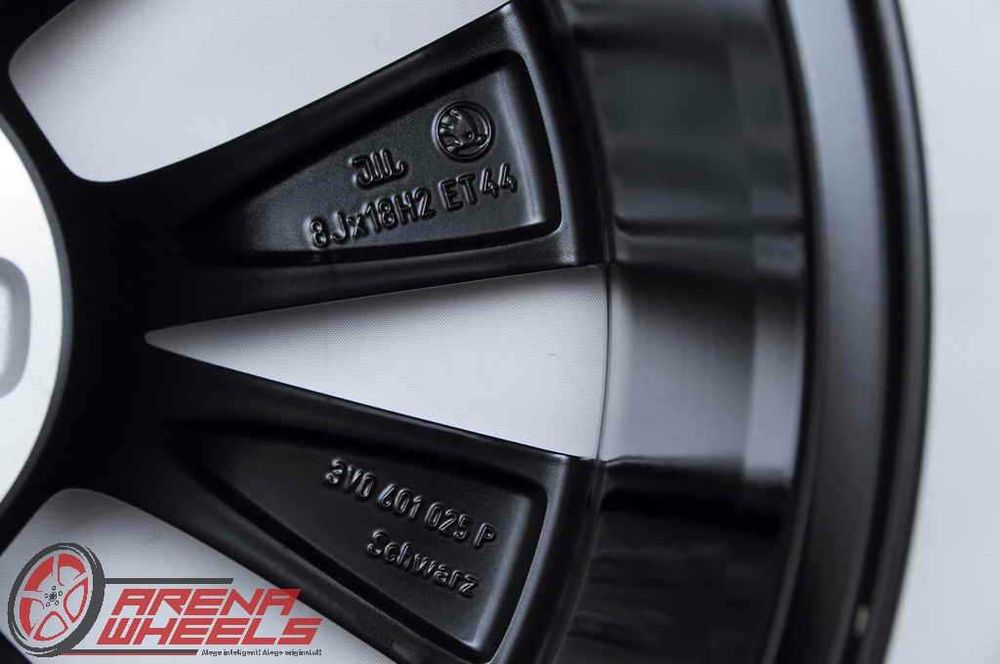 Jante Noi 18 inch Originale Skoda Superb 3V Negru Diamond Cut