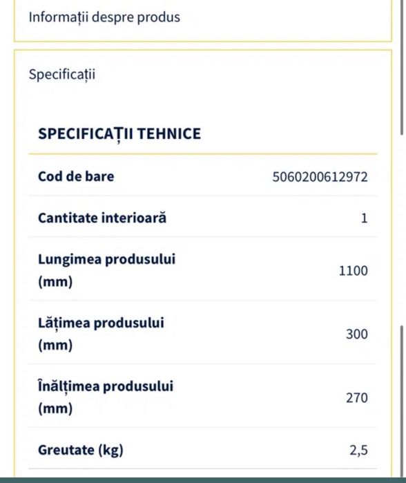 Lopata  Prosolve 2.5Kg - cu coadă din lemn - 100cm lungime