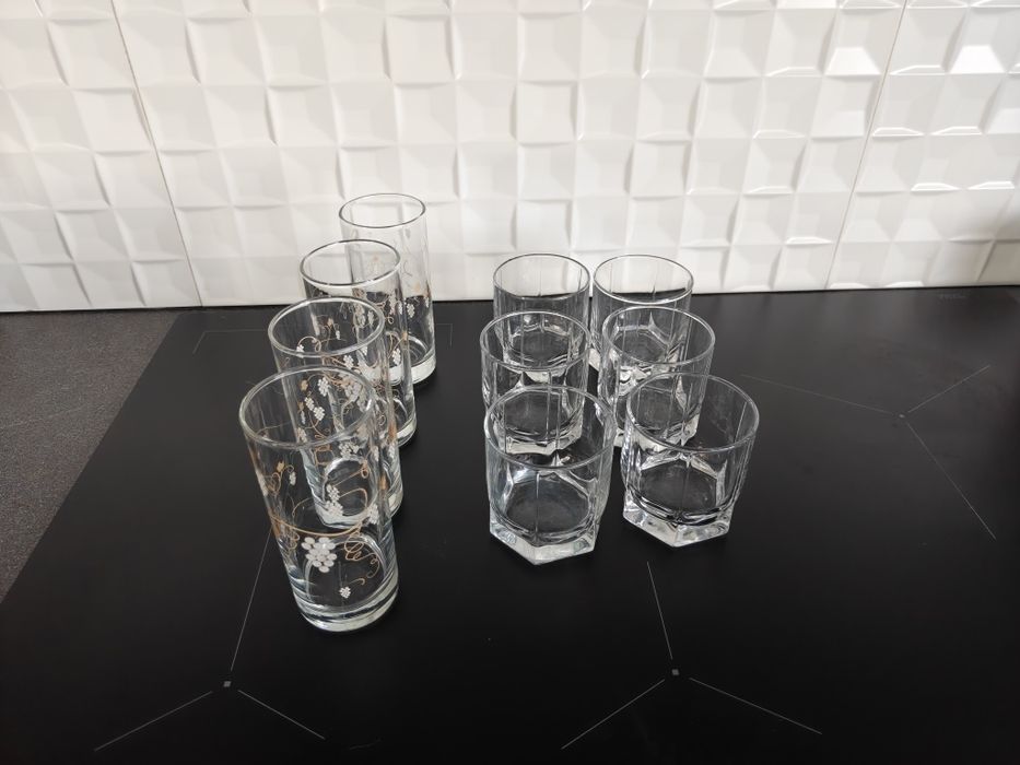 Set 8 pahare + bonus 4 pahare inalte