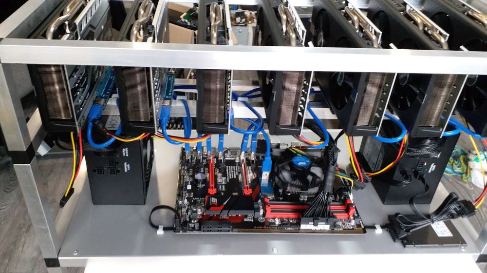 Carcasa RIG AI mining / cadru Open Air rack minare placi video ETC RVN ETH BTC MachineLearning