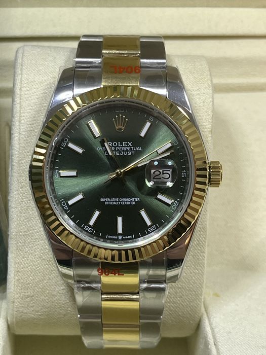 Rolex Date Just Cadran verde