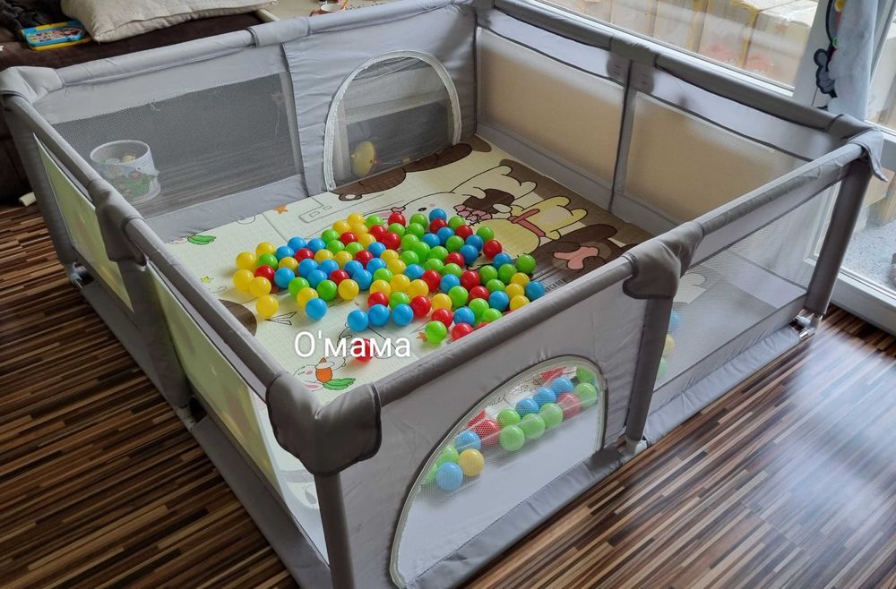 НОВА Детска кошара за игра 120/120см. Заграждение / ограда + ПОДАРЪЦИ