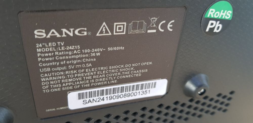 Телевизор SANG 24" счупен дисплей