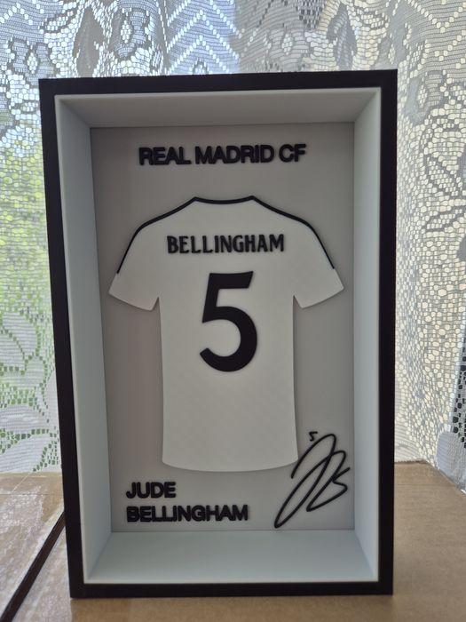 Ramă cu tricou Jude Bellingham - 14x21.5cm, decorativ, fotbal, cadou