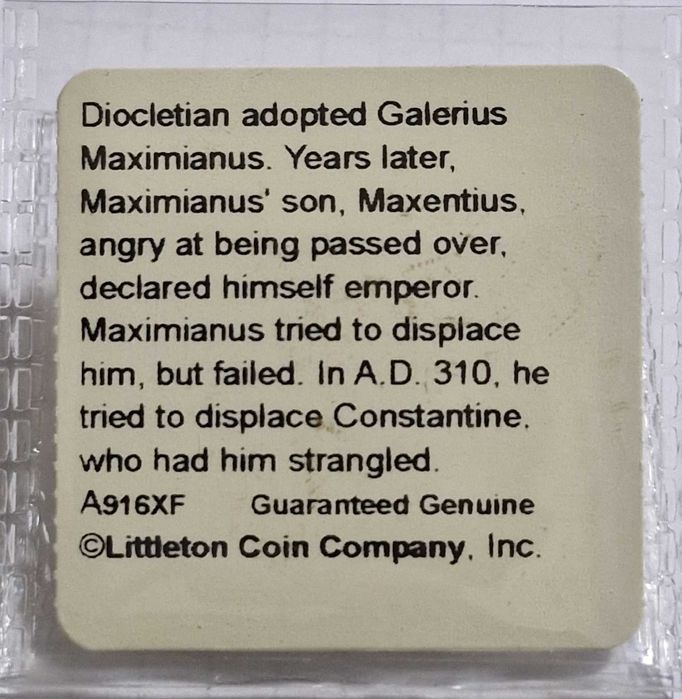 Qadimiy Rim Bronza tangasi (286-310 yil) - Антиквар. Римская монета ст