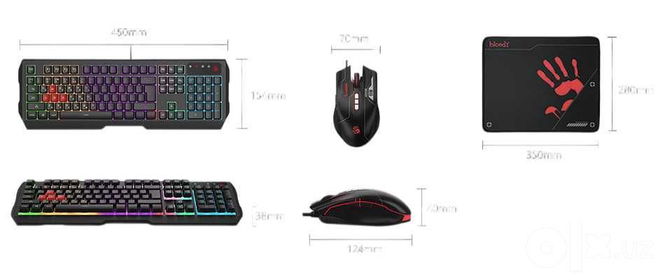 Продается игровой уомплект KB+Mouse+Pad Bloody B1700 (Black)+-