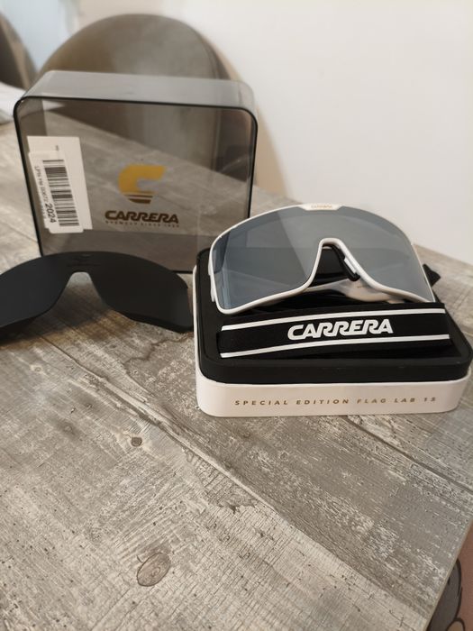 Ochelari de soare Carrera Flaglab 15 VK6/T4 130 – Alb, ediție specială
