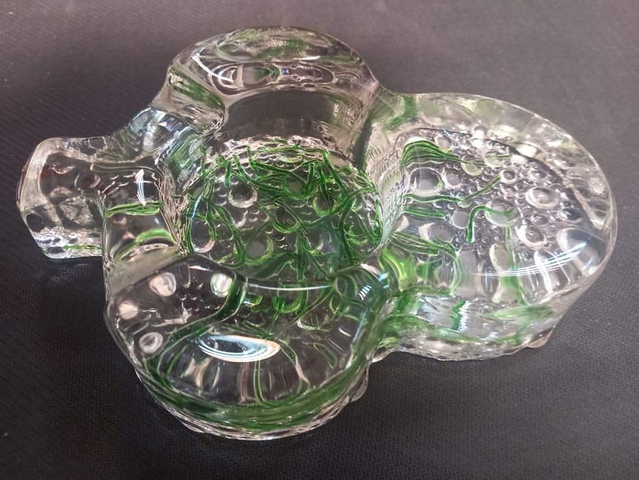 Scrumiera de sticla (cristal), decorativa, model deosebit