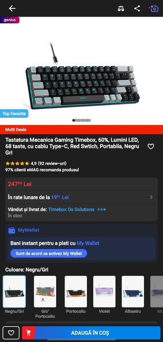 Tastatura Mecanica  Timebox Magegee
