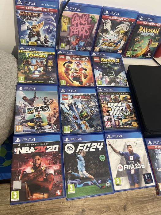 PS4 Slim 1TB + джойстик + 15 игри