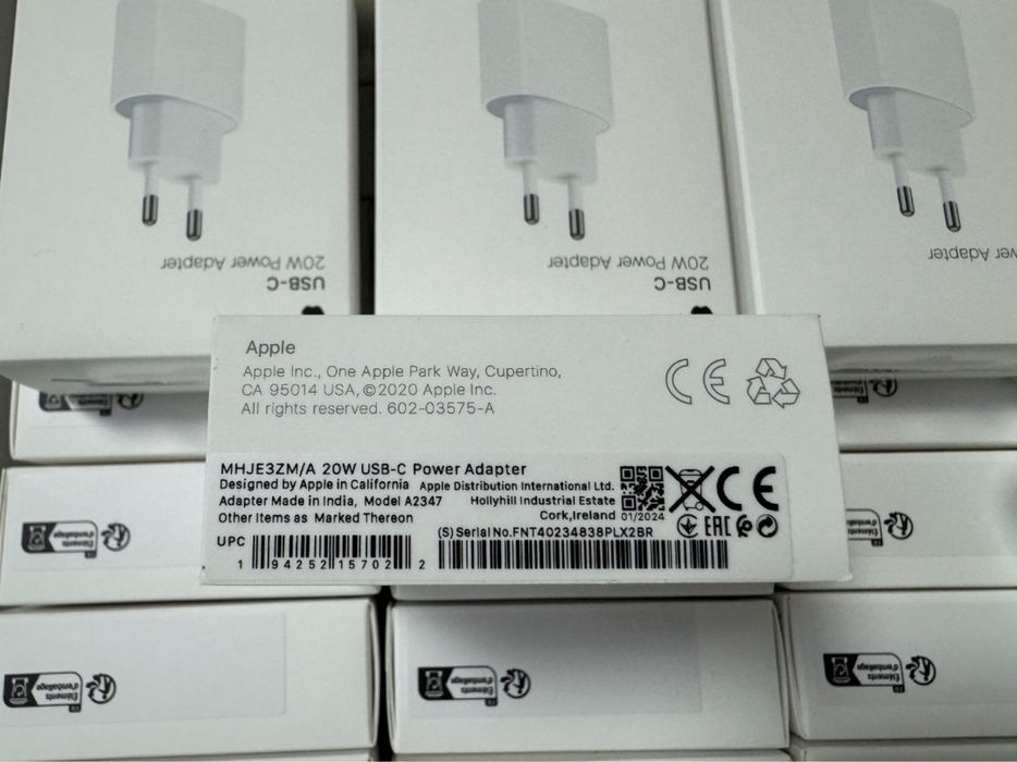 Блок питания apple 20w, 2024, оригинальная зарядка для iphone