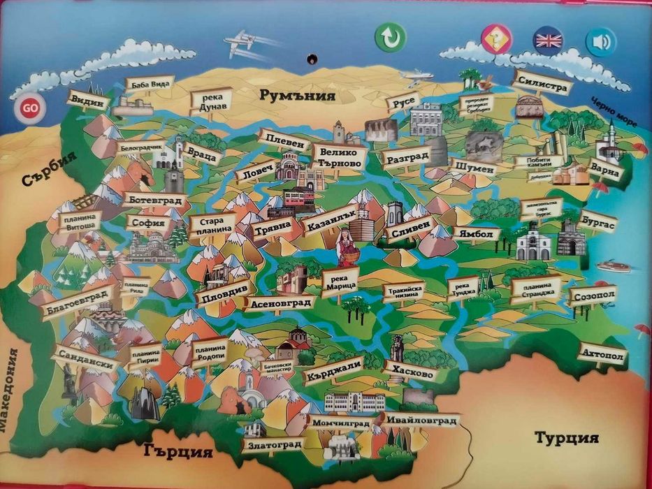 Детски образователен таблет на БЪЛГАРСКИ и АНГЛИЙСКИ език с подарък