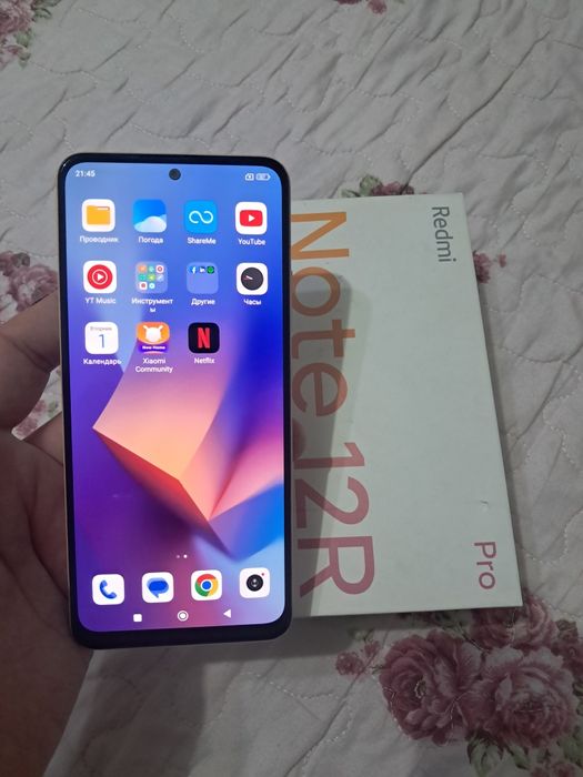 Xiaomi Redmi Note 12R Pro 5G 12+7/256GB Gold Karobka Holati Yaxshi Zor