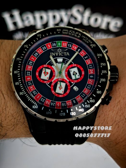 INVICTA Monte Carlo casino silver 50 mm, Инвикта нов мъжки часовник