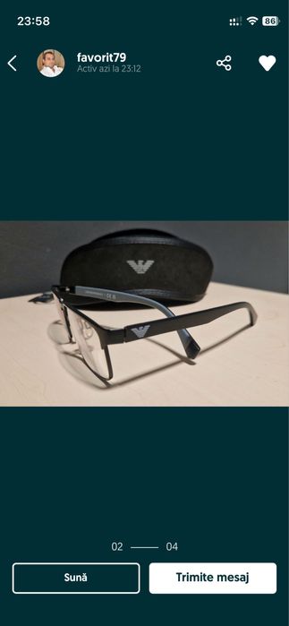 Vand ochelari vedere Emporio Armani +0.75 protectie monitor