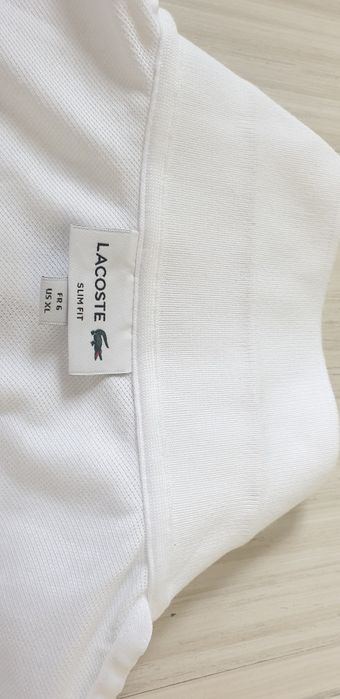 Lacoste Pique Cotton Slim Fit / 6 - XL  НОВО ОРИГИНАЛ Мъжка Тениска
