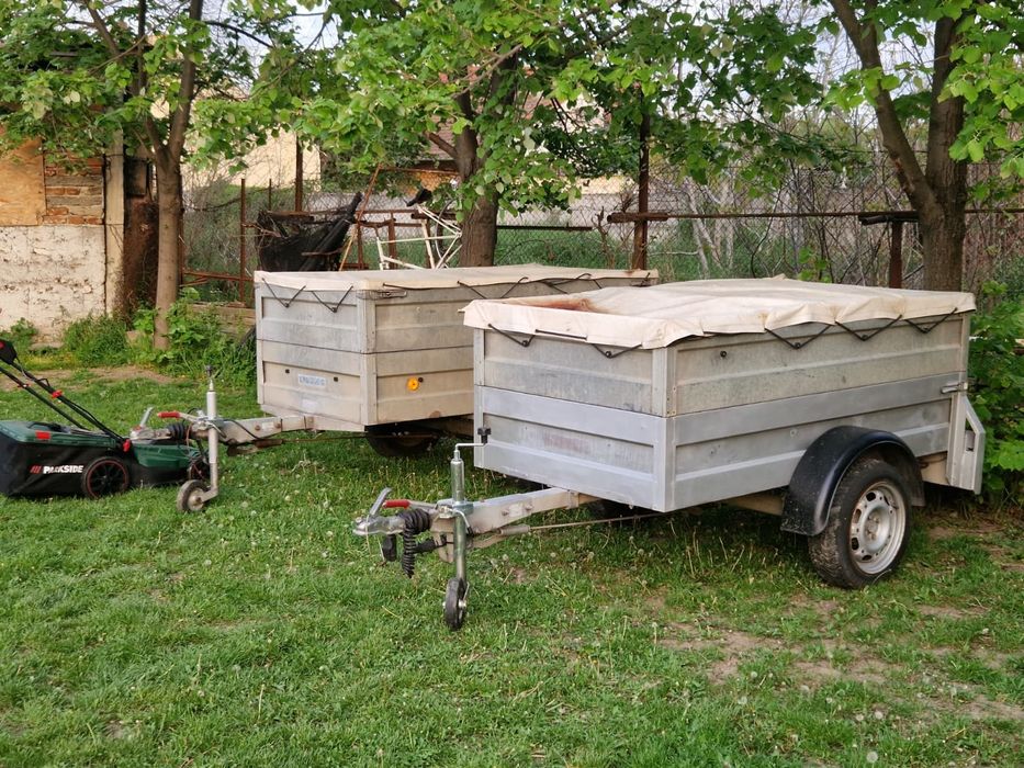 Remorca Pongratz 800kg frână modulara cu înălțătoare prelata 750kg R13