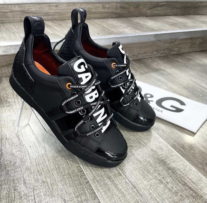 ->PREȚ NEBUN<- Adidasi~sneakers low-top~pantofi casual-elegant Dolce Gabbana D&G (dustbag inclus/Livrare cu verificare)