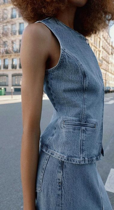 Дамдси дънков елек Zara