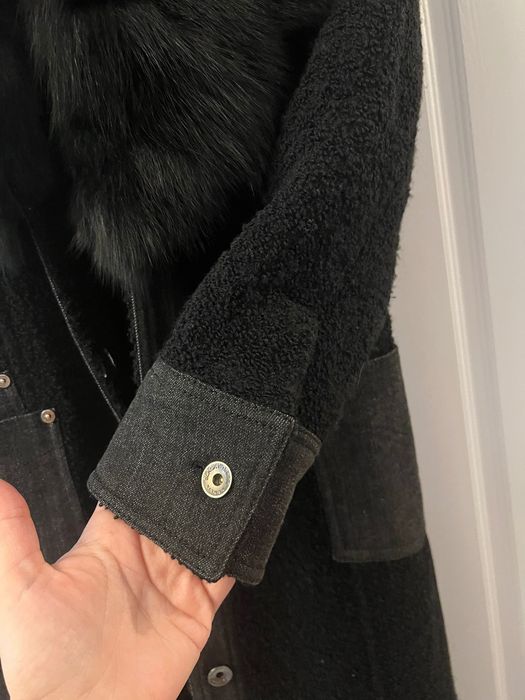 Палто букле с естествена яка