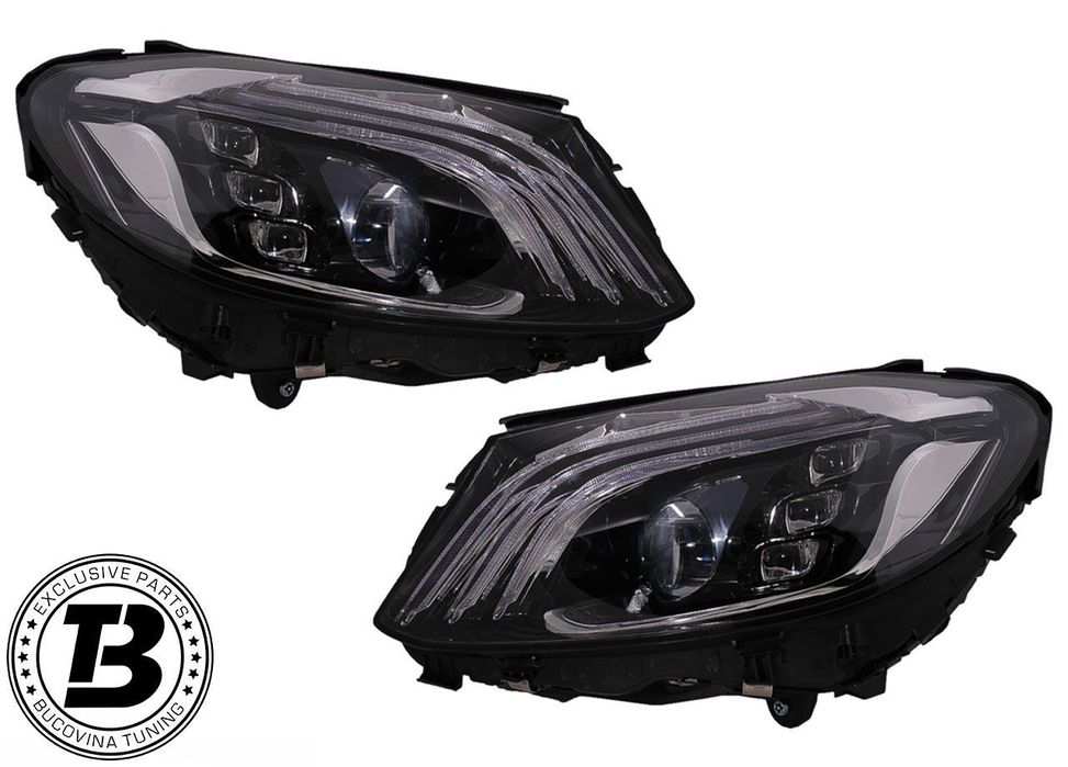 Faruri Full LED compatibile Mercedes C Class W205 S205 MBH Design