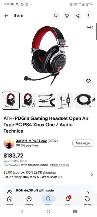 Casti gaming Audiotehnica ATH-PDG1a