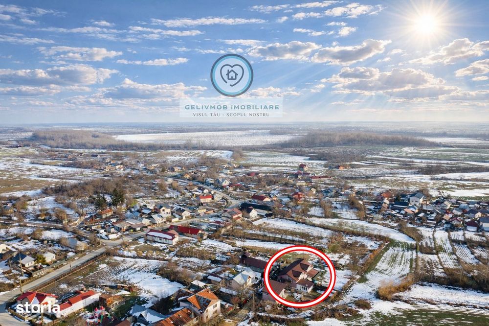 Casă P+M com. Drăgănești,mobilată, utilată + BONUS teren intrav 863 mp