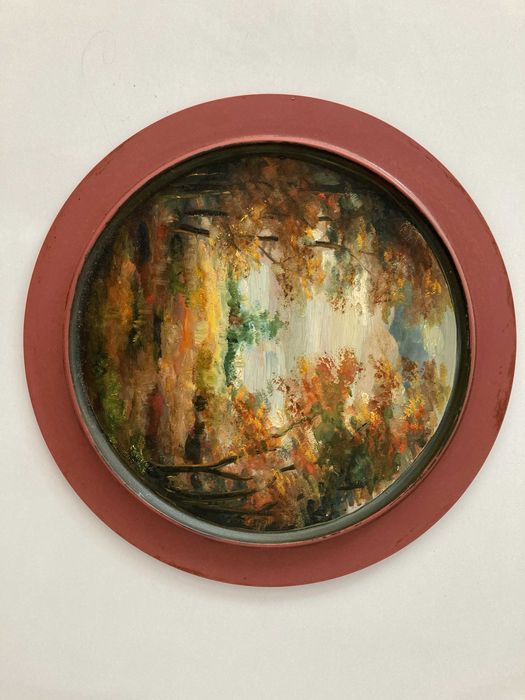 Tablouri natura, picturi peisaje, 2 buc., cu rama