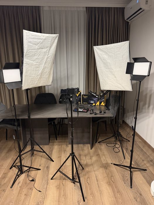 Setup Podcast Complet/ Recorder/Lumini