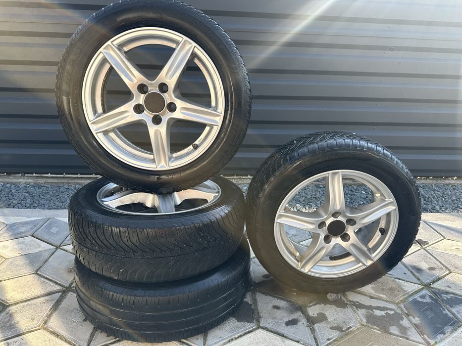 Jante aliaj Skoda Rapid Fabia  / Volkswagen R15  5 x 100 / 5x100 + cauciucuri 185 / 60 / r15