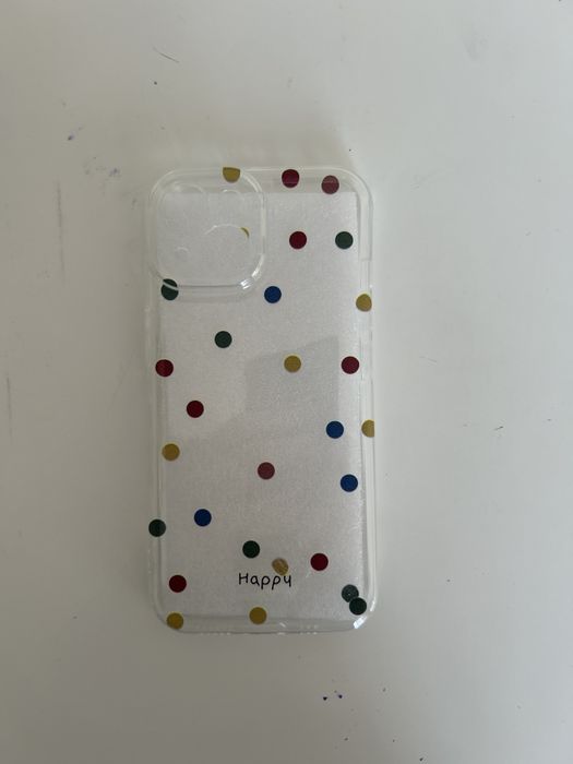 Чехол на iPhone 15 прозрачный с цветным принтом