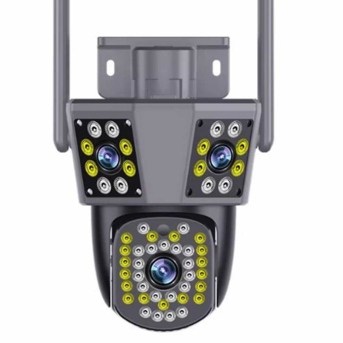 Тройна камера за наблюдение, работи с WiFi, 9 MP,Ultra HD