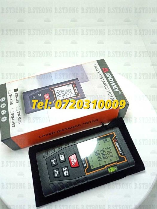 Ruleta Laser 40m Sndway Digital Portabil Usor De Manipulat