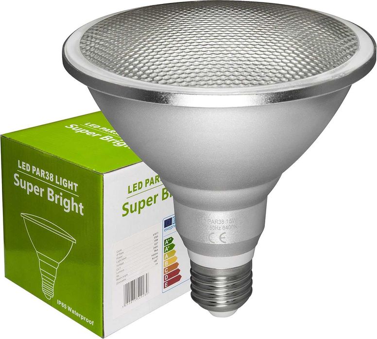 Настолна лампа Ikea Rodd + супер ярка синя LED крушка 15 W