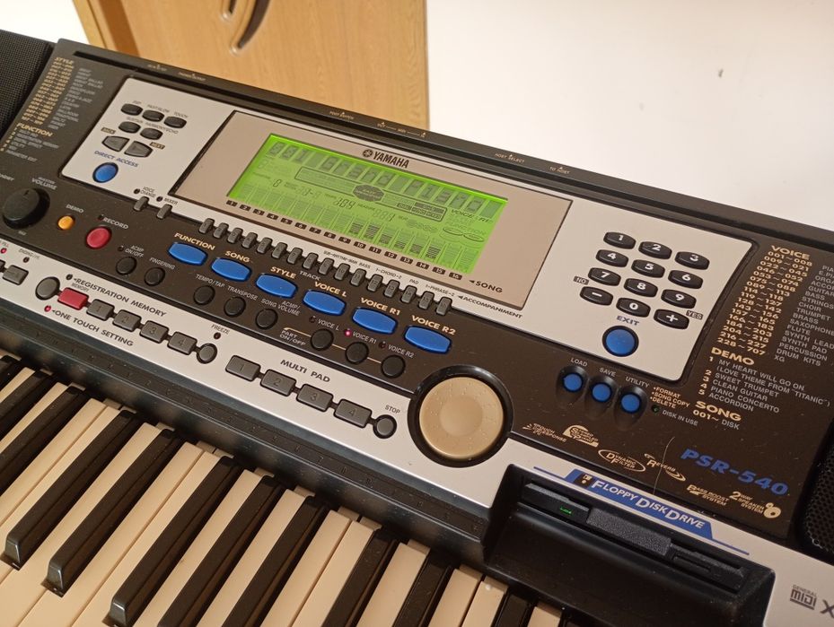 YAMAHA PSR-540 Floppy disk drive pian digital orgă electronică