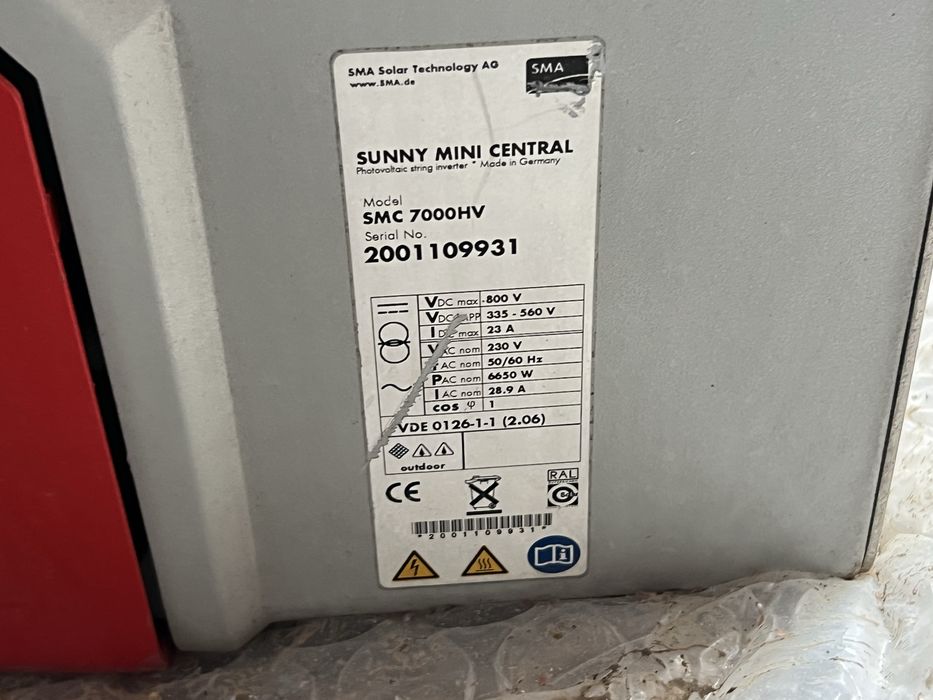 Invertor SMA monofazat panouri solare structura mai multe modele