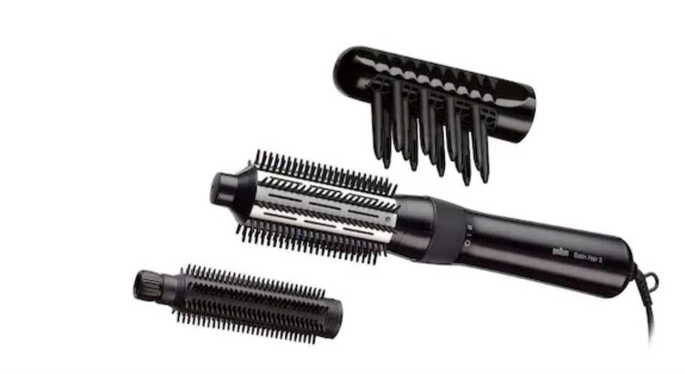 Електрическа четка за коса Braun AS330, 400 W, 3 Аксесоара, сребриста